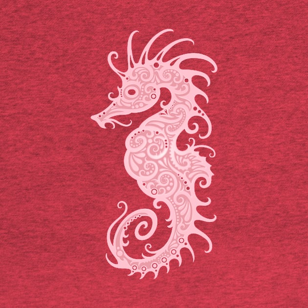 Intricate Pink Tribal Seahorse Design by jeffbartels